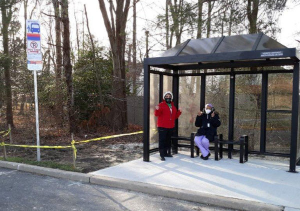 NJ Transit just completed the Bus Shelter for HCCC